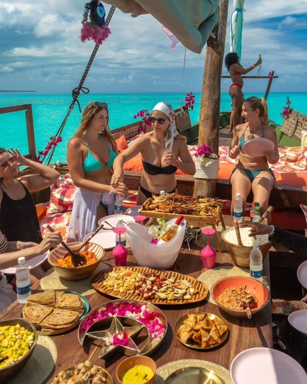 Zanzibar Old Fort lit by golden sunset light